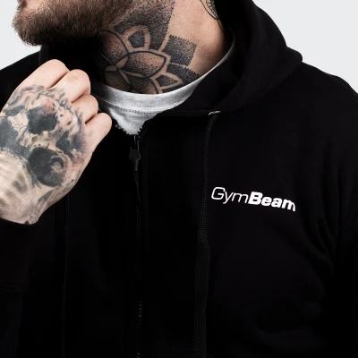 GymBeam Mikina Zipper Hoodie Black