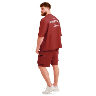 GymBeam Unstoppable Red pánské oversized tričko