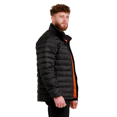 GymBeam Pánská bunda Puffer Black/Orange