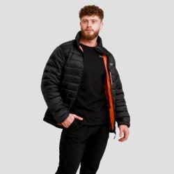 GymBeam Pánská bunda Puffer Black/Orange