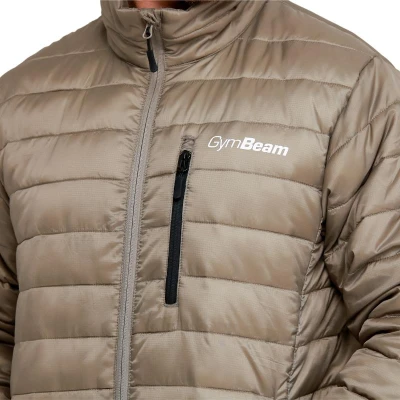 GymBeam Pánská bunda Puffer Vetiver/Black