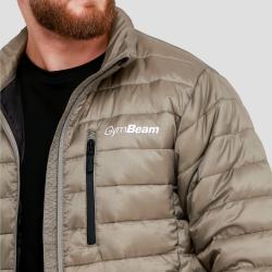 GymBeam Pánská bunda Puffer Vetiver/Black
