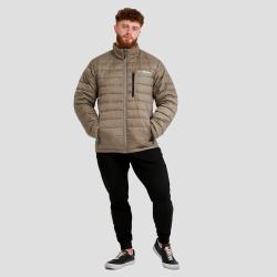 GymBeam Pánská bunda Puffer Vetiver/Black
