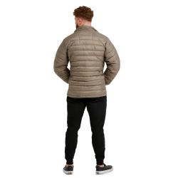 GymBeam Pánská bunda Puffer Vetiver/Black