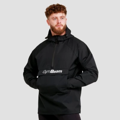 GymBeam Pánská bunda Rain Smock Black GymBeam Pánská bunda Rain Smock Black