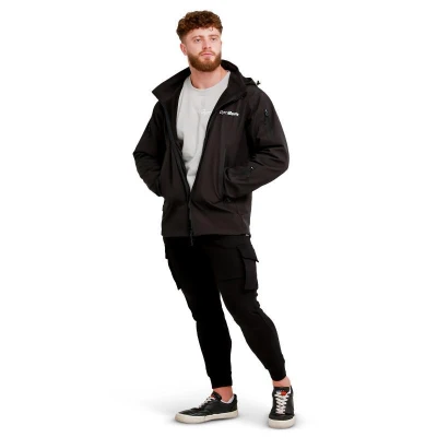 GymBeam Pánská bunda Softshell Black POUZE L (VÝPRODEJ)