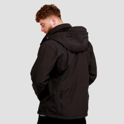 GymBeam Pánska bunda Softshell Black POUZE XL (VÝPREDAJ)