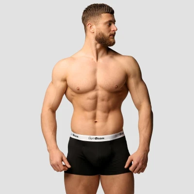 GymBeam Pánské boxerky Essentials 3Pack Black