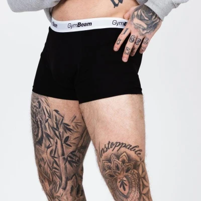 GymBeam Pánské boxerky Essentials 3Pack Black POUZE XXXL (VÝPRODEJ)