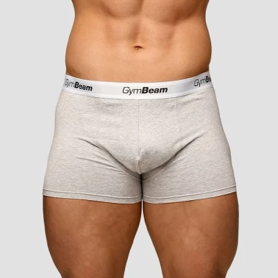 GymBeam Pánské boxerky Essentials 3Pack Grey