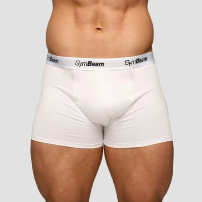 GymBeam Pánské boxerky Essentials 3Pack White