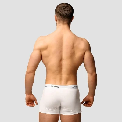 GymBeam Pánské boxerky Essentials 3Pack White POUZE XXL (VÝPRODEJ)