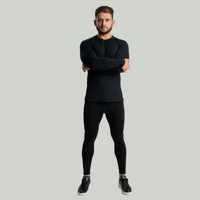 GymBeam MERINO I Black pánské legíny