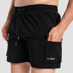 GymBeam Men‘s Swim Cargo Shorts Black