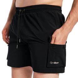 GymBeam Men‘s Swim Cargo Shorts Black
