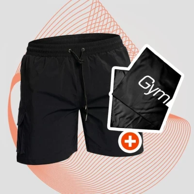 GymBeam Men‘s Swim Cargo Shorts Black