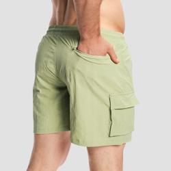 GymBeam Men‘s Swim Cargo Shorts Olive
