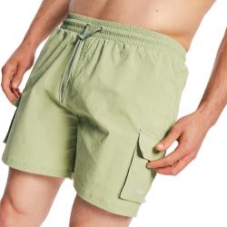 GymBeam Men‘s Swim Cargo Shorts Olive