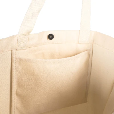 GymBeam Eco Tote béžová plátěná taška