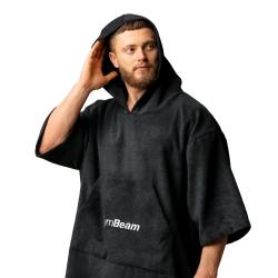 GymBeam Ručníkové pončo Terry Black