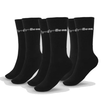 GymBeam Ponožky 3/4 Socks 3Pack Black GymBeam Ponožky 3/4 Socks 3Pack Black