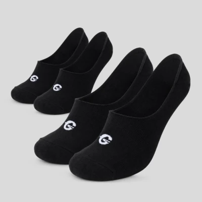 GymBeam No-show 2Pack Black pánské kotníkové ponožky
