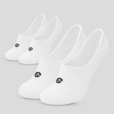 GymBeam No-show White 2Pack pánské kotníkové ponožky