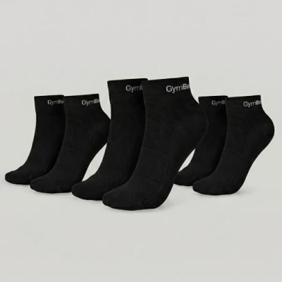 GymBeam Ponožky Quarter 3Pack Black GymBeam Ponožky Quarter 3Pack Black