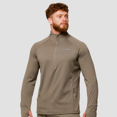 GymBeam Pulse 1/2 Zip Running Sweatshirt Vetiver GymBeam Pulse 1/2 Zip Running Sweatshirt Vetiver