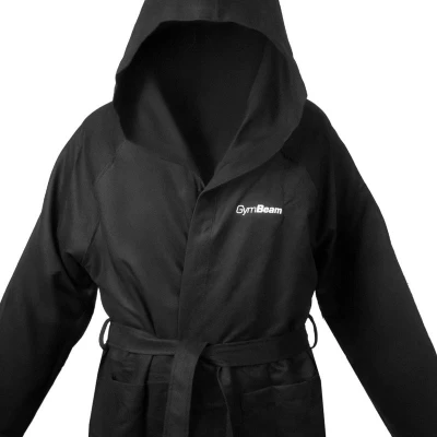 GymBeam Quick-Dry Black rychleschnoucí župan