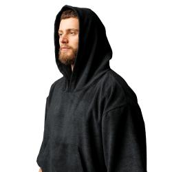 GymBeam Ručníkové pončo Terry Black