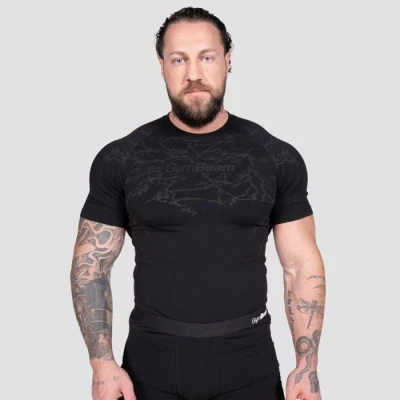 GymBeam Seamless Tričko Static Black GymBeam Seamless Tričko Static Black