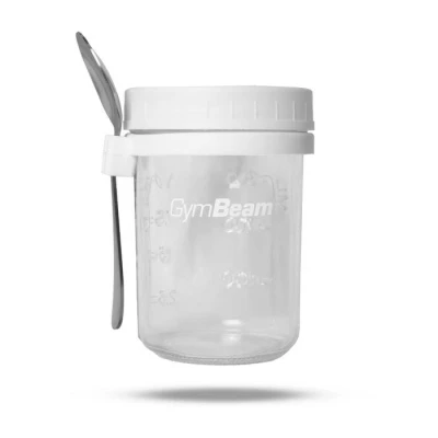 GymBeam Snídaňová sklenice White 350 ml GymBeam Snídaňová sklenice White 350 ml