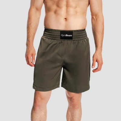 GymBeam Combat Boxing Shorts Olive Grey