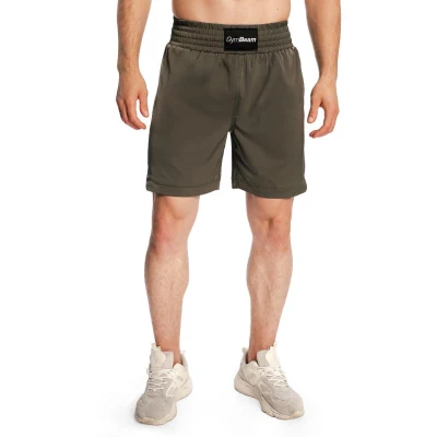 GymBeam Combat Boxing Shorts Olive Grey