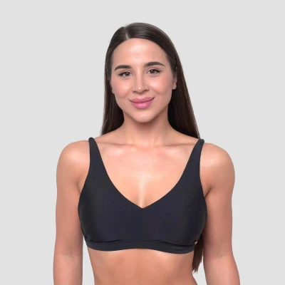 GymBeam Black dámský sportovní horní díl plavek