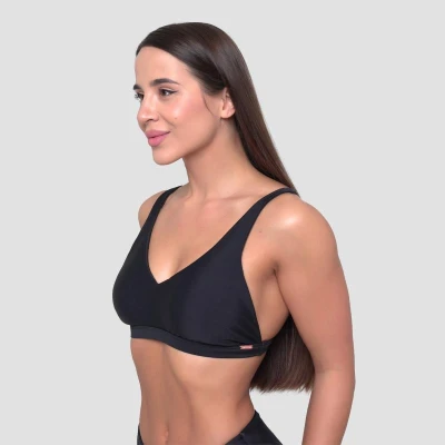 GymBeam Black dámský sportovní horní díl plavek