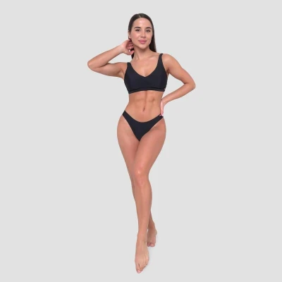 GymBeam Black dámský sportovní horní díl plavek