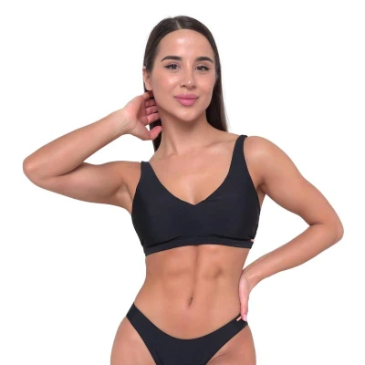 GymBeam Black dámský sportovní horní díl plavek