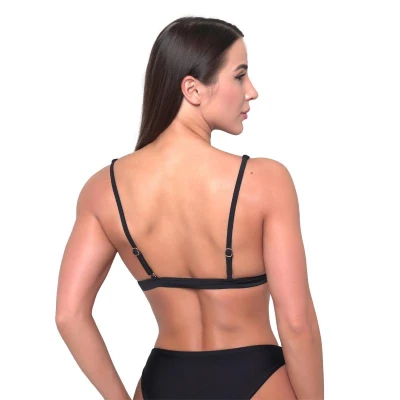 GymBeam Black dámský sportovní horní díl plavek