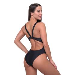 GymBeam Sportovní jednodílné plavky Black