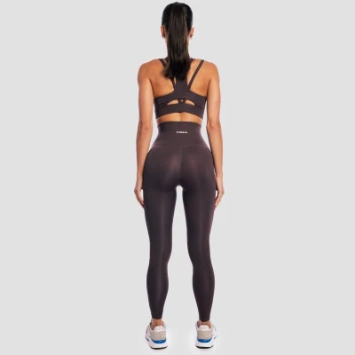 GymBeam Aura Sports Bra Tee Brown