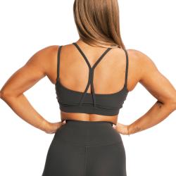GymBeam Sportovní podprsenka BEAT Charcoal