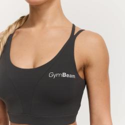 GymBeam Sportovní podprsenka BEAT Charcoal