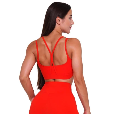 GymBeam Sportovní podprsenka BEAT Tangerine