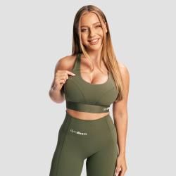 GymBeam Sportovní podprsenka Combat Olive Grey