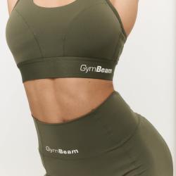 GymBeam Športová podprsenka Combat Olive Grey