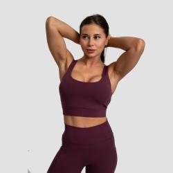 GymBeam Sportovní podprsenka Cut-Out Eggplant