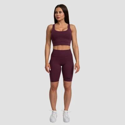 GymBeam Sportovní podprsenka Cut-Out Eggplant