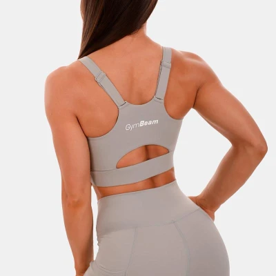 GymBeam Sportovní podprsenka Cut-Out grey